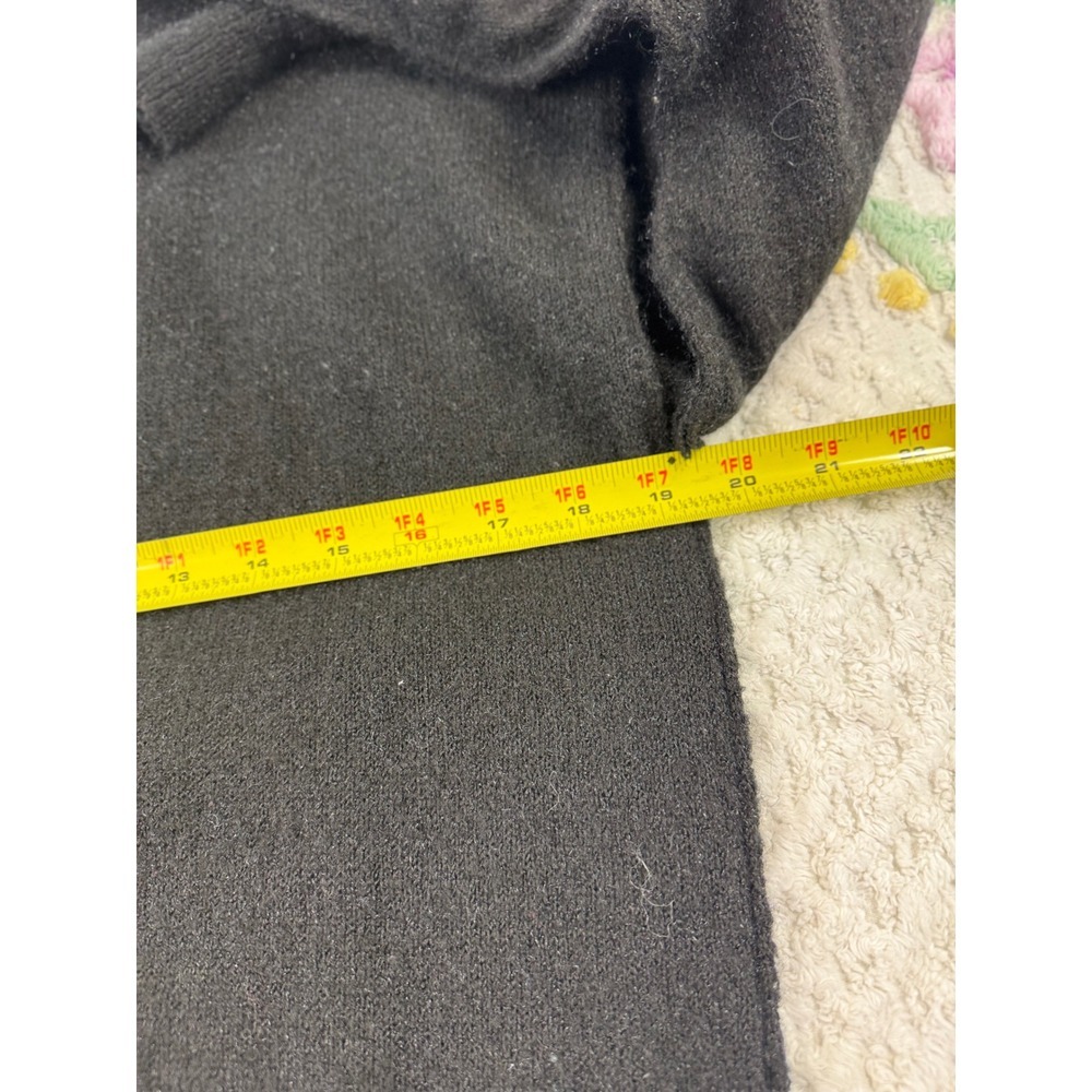by Anthropologie Black Open Front Cardigan Sweater Knit Cozy Small S - Picture 10 of 11